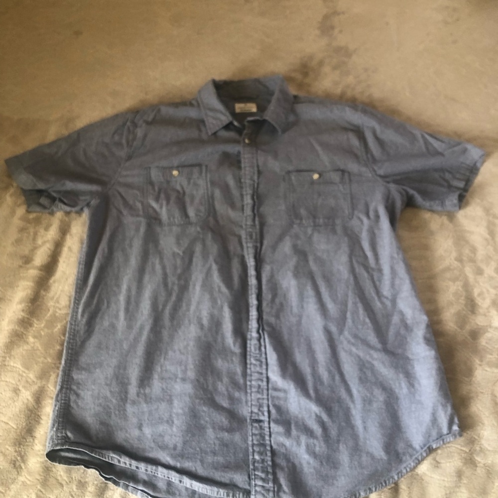 Men's Blue Short Sleeve Shirt